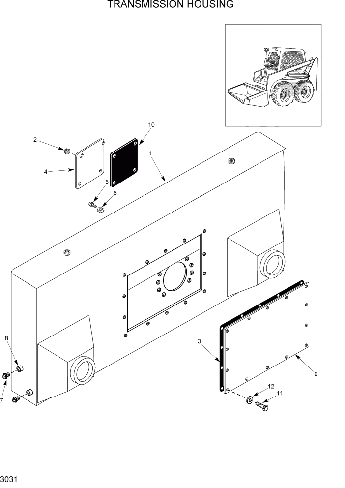 Схема запчастей Hyundai HSL1500T - PAGE 3031 TRANSMISSION HOUSING КОНЕЧНАЯ ПЕРЕДАЧА ПРИВОДА