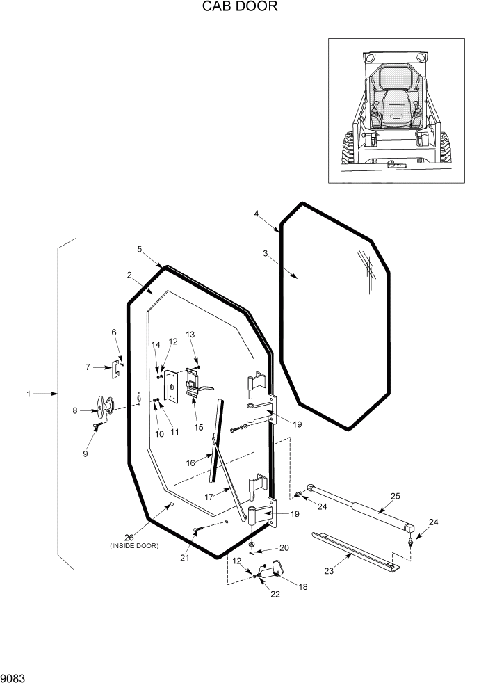 Схема запчастей Hyundai HSL1500T - PAGE 9083 CAB DOOR ДОПОЛНИТЕЛЬНОЕ ОБОРУДОВАНИЕ И РУКОВОДСТВА