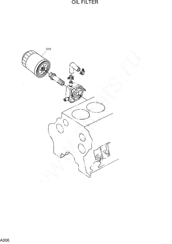 Схема запчастей Hyundai HSL1500T - PAGE A006 OIL FILTER ДВИГАТЕЛЬ БАЗА