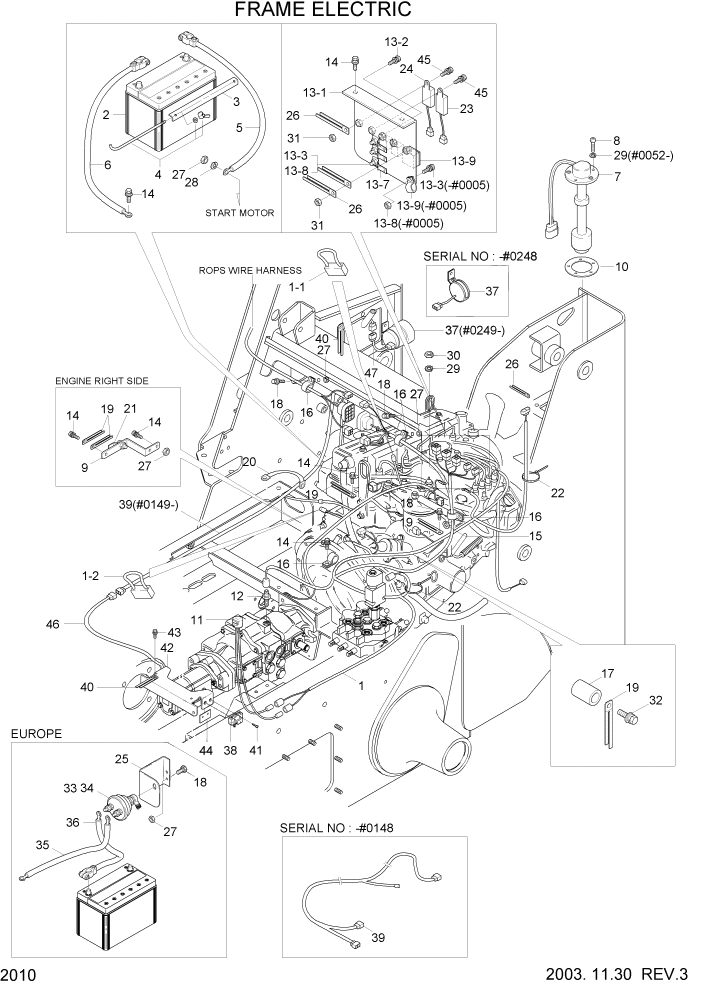 Схема запчастей Hyundai HSL610 - PAGE 2010 FRAME ELECTRIC ЭЛЕКТРИЧЕСКАЯ СИСТЕМА