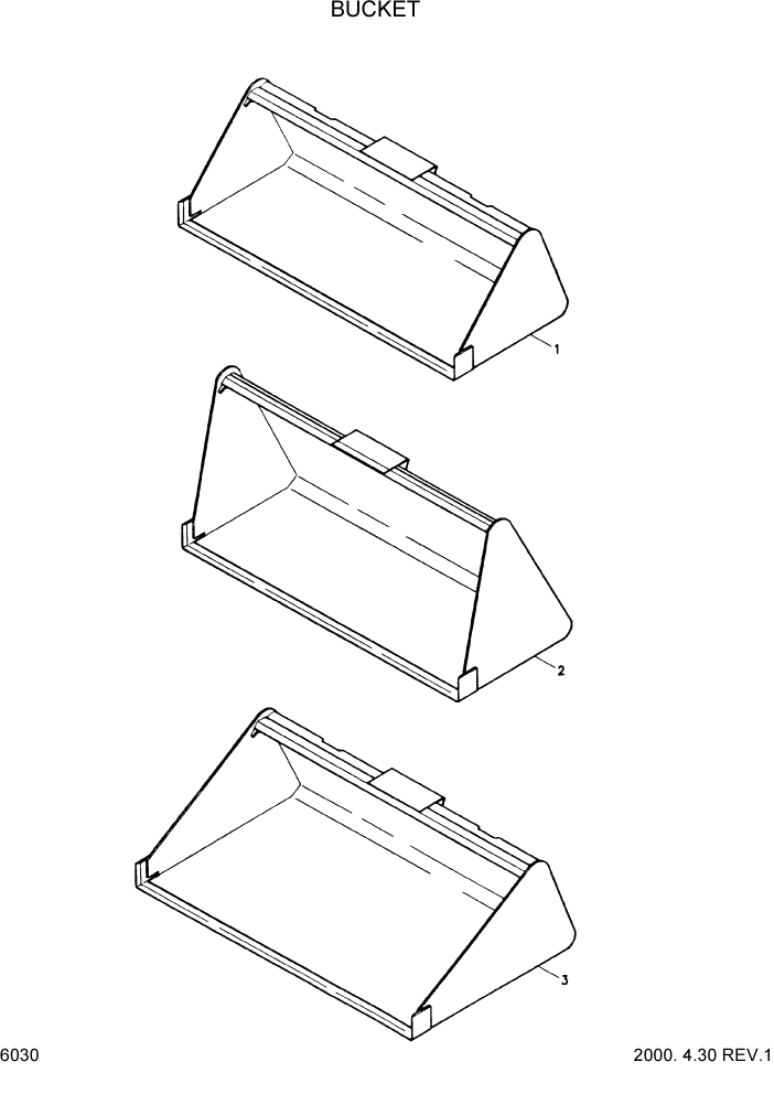 Схема запчастей Hyundai HSL610 - PAGE 6030 BUCKET РАБОЧЕЕ ОБОРУДОВАНИЕ