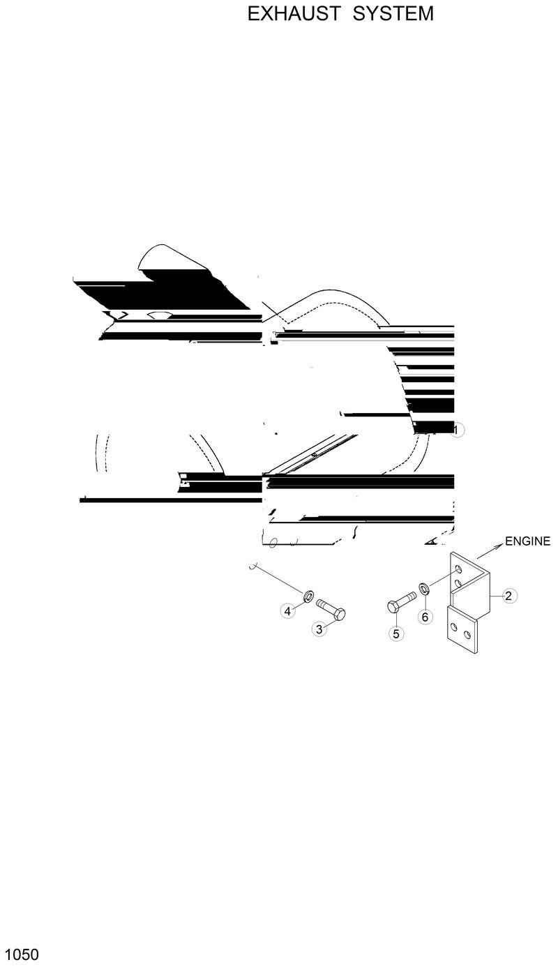 Схема запчастей Hyundai R130LC - EXHAUST SYSTEM 