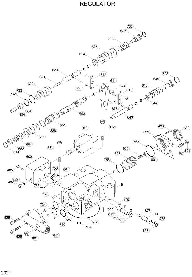 Схема запчастей Hyundai R130LC - REGULATOR 