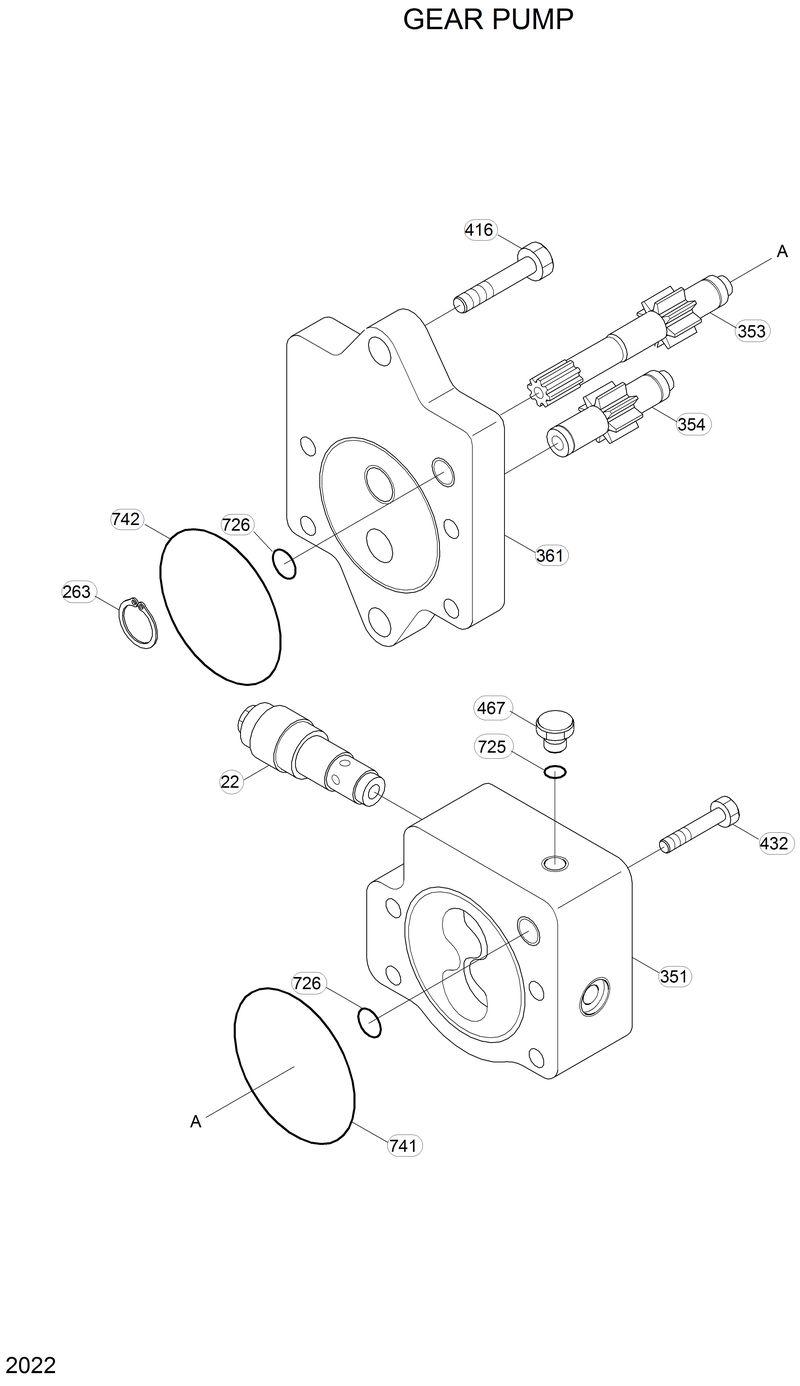 Схема запчастей Hyundai R130LC - GEAR PUMP 