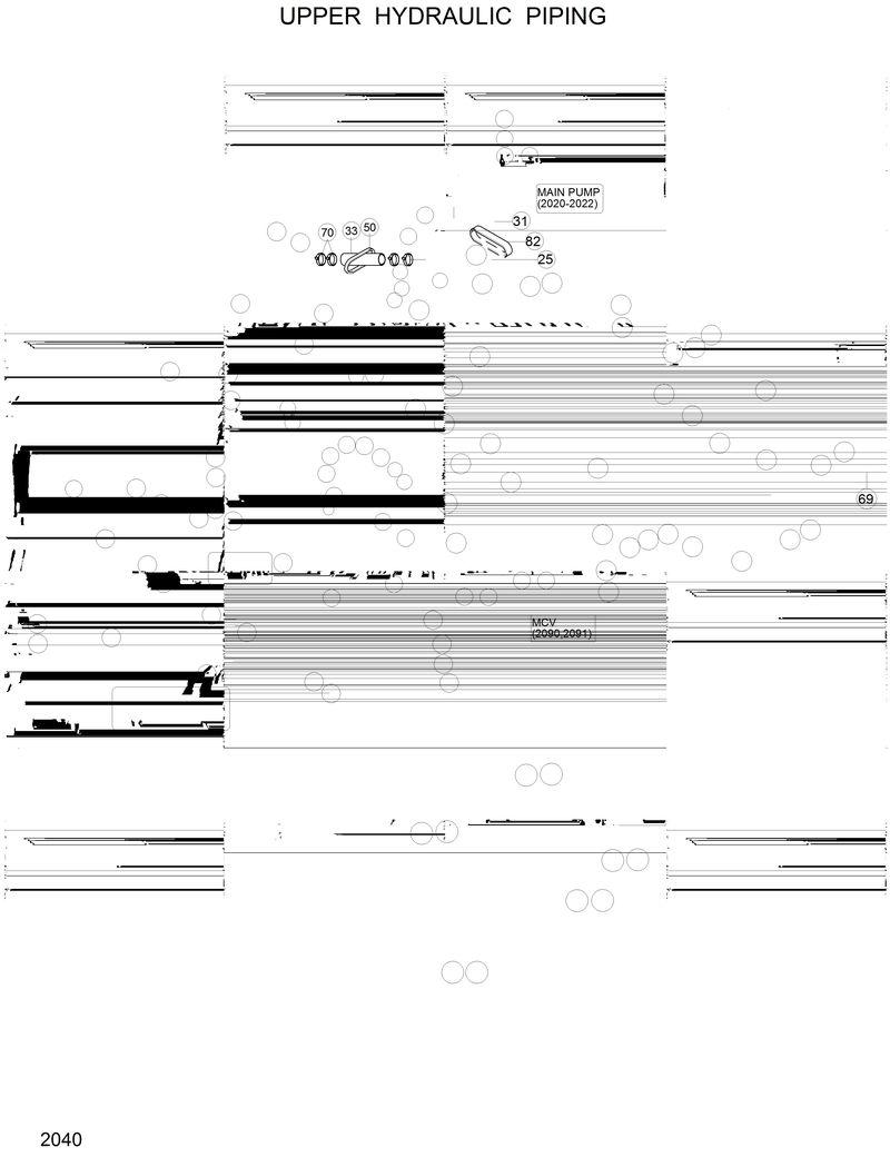 Схема запчастей Hyundai R130LC - UPPER HYDRAULIC PIPING 