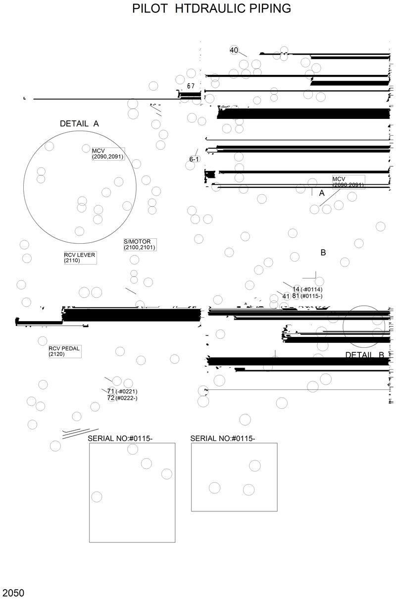 Схема запчастей Hyundai R130LC - PILOT HYDRAULIC PIPING 