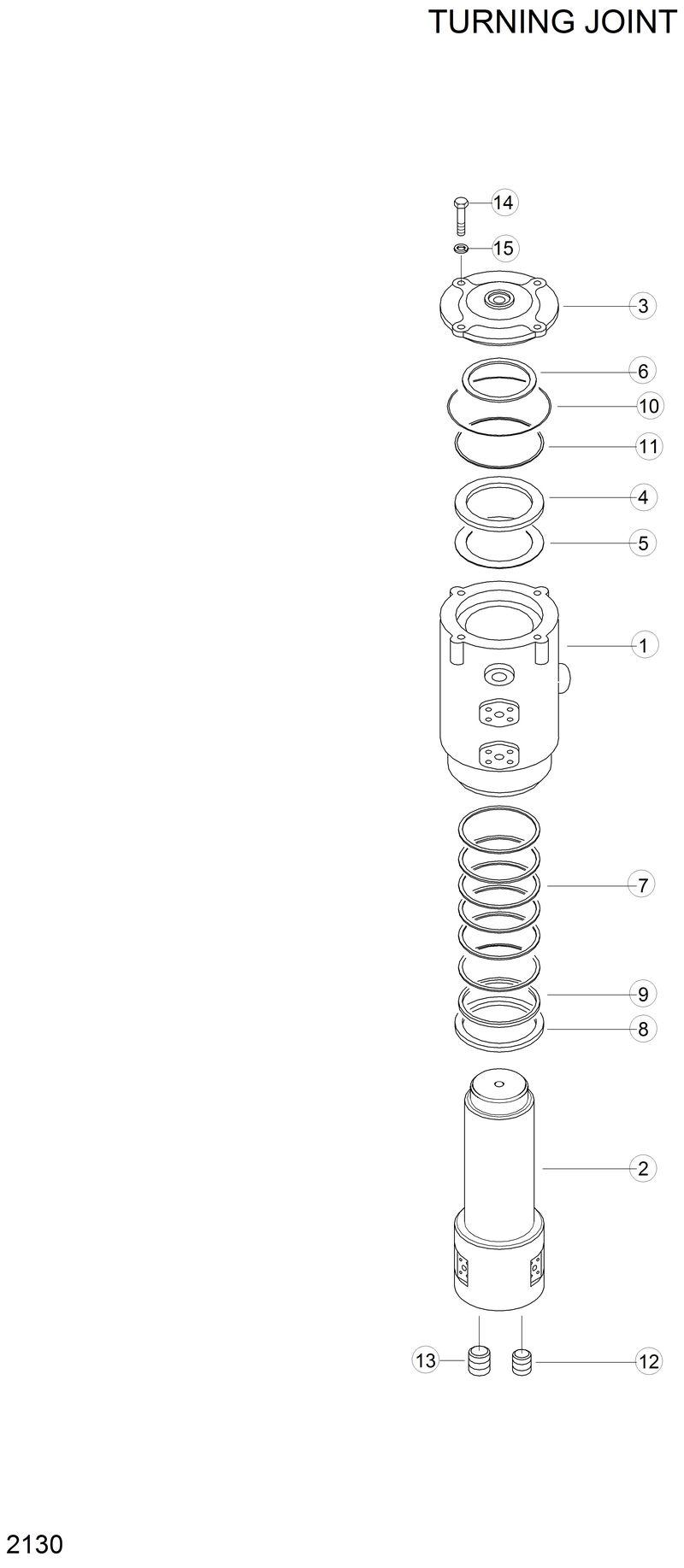 Схема запчастей Hyundai R130LC - TURING JOINT 