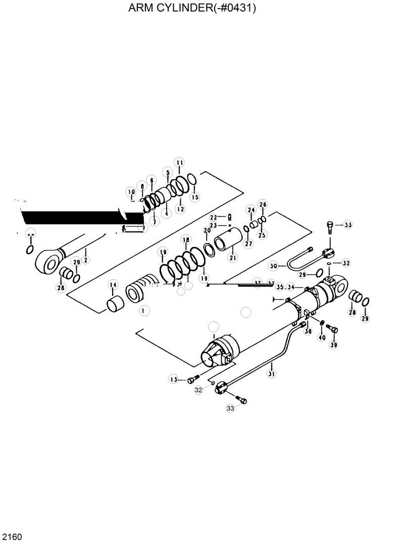 Схема запчастей Hyundai R130LC - ARM CYLINDER(-#0431) 