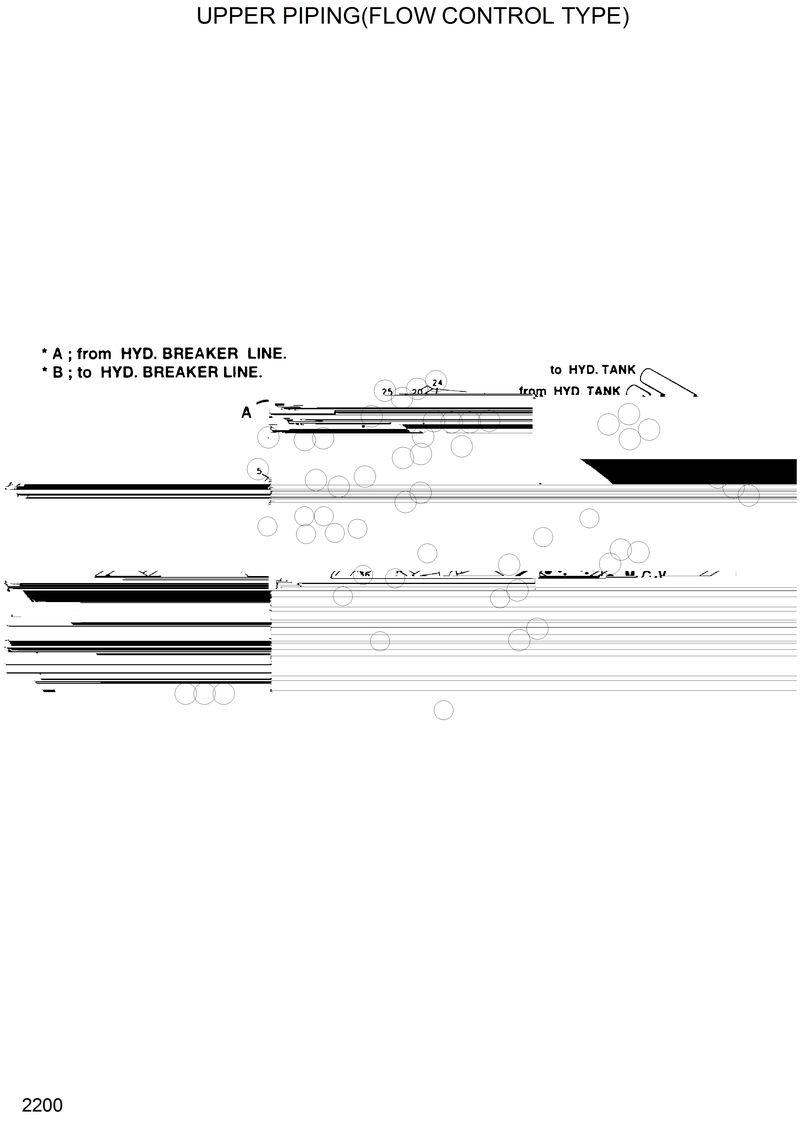 Схема запчастей Hyundai R130LC - UPPER PIPING(FLOW CONTROL TYPE) 