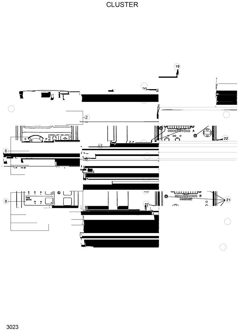 Схема запчастей Hyundai R130LC - CLUSTER 