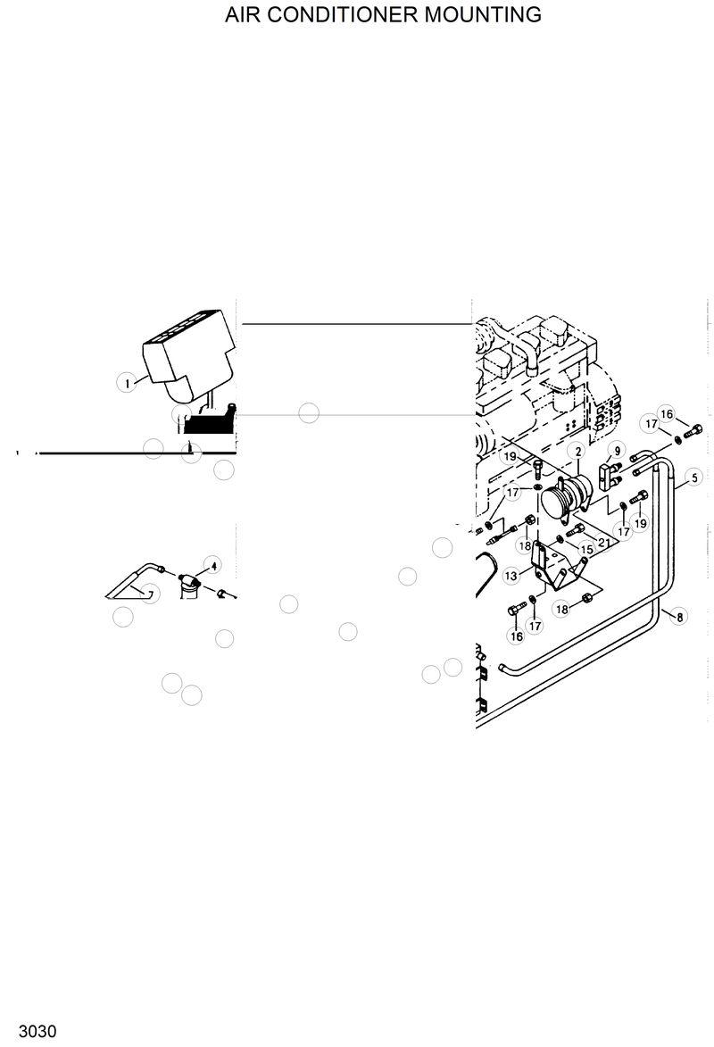 Схема запчастей Hyundai R130LC - AIR CONDITIONER MOUNTING 