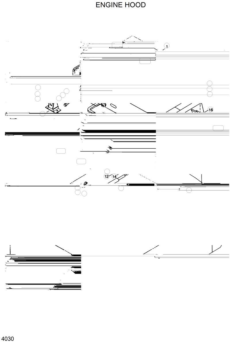 Схема запчастей Hyundai R130LC - ENGINE HOOD 