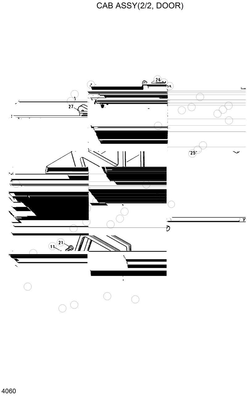 Схема запчастей Hyundai R130LC - CAB ASSY(2/2, DOOR) 