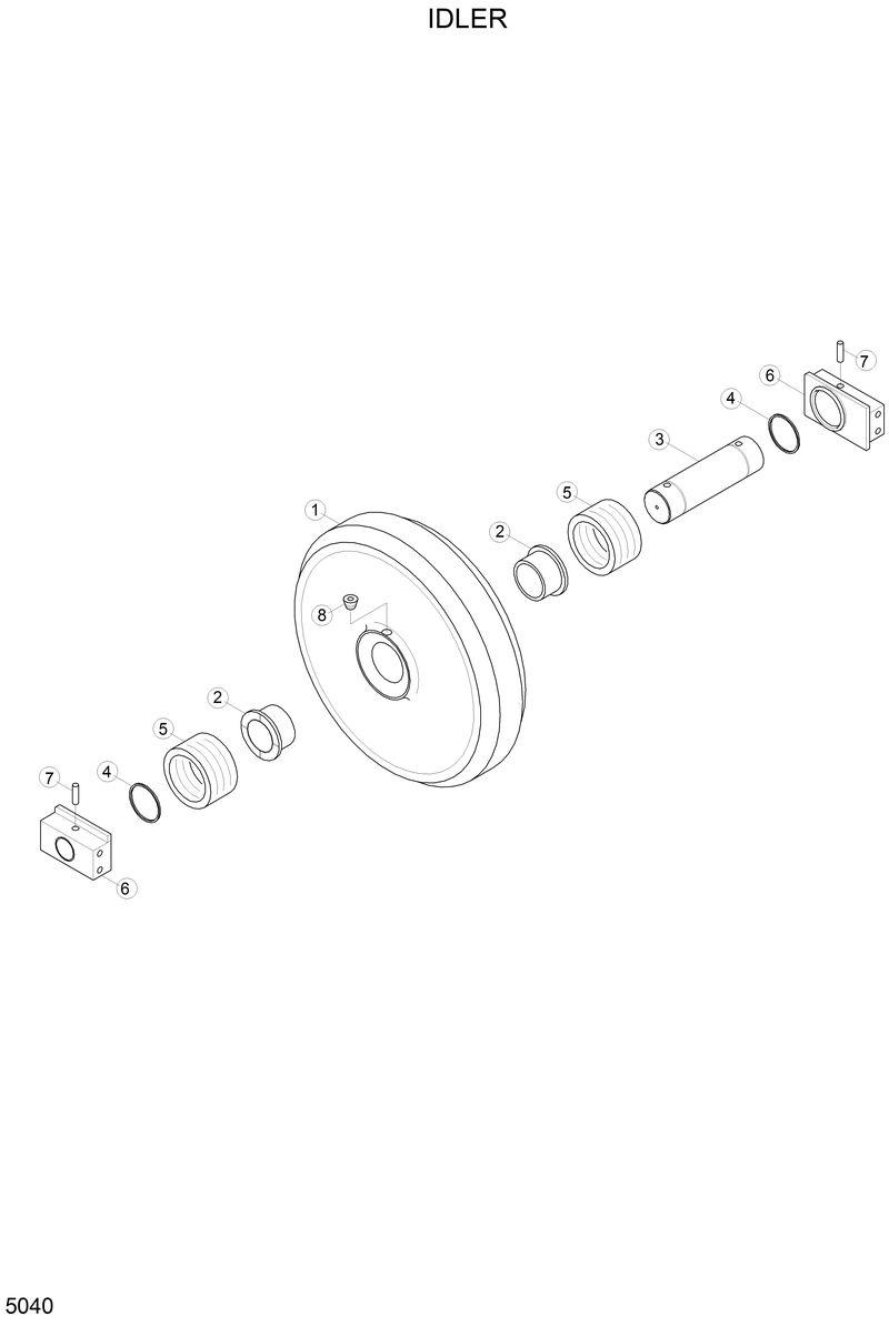 Схема запчастей Hyundai R130LC - IDLER 