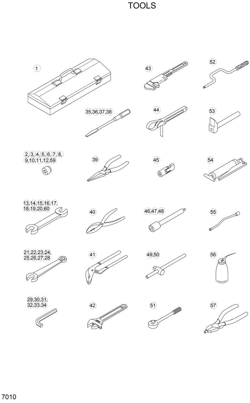 Схема запчастей Hyundai R130LC - TOOLS 