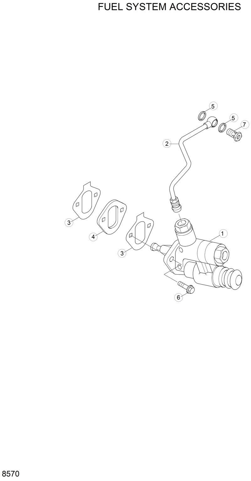 Схема запчастей Hyundai R130LC - FUEL SYSTEM ACCESSORIES 