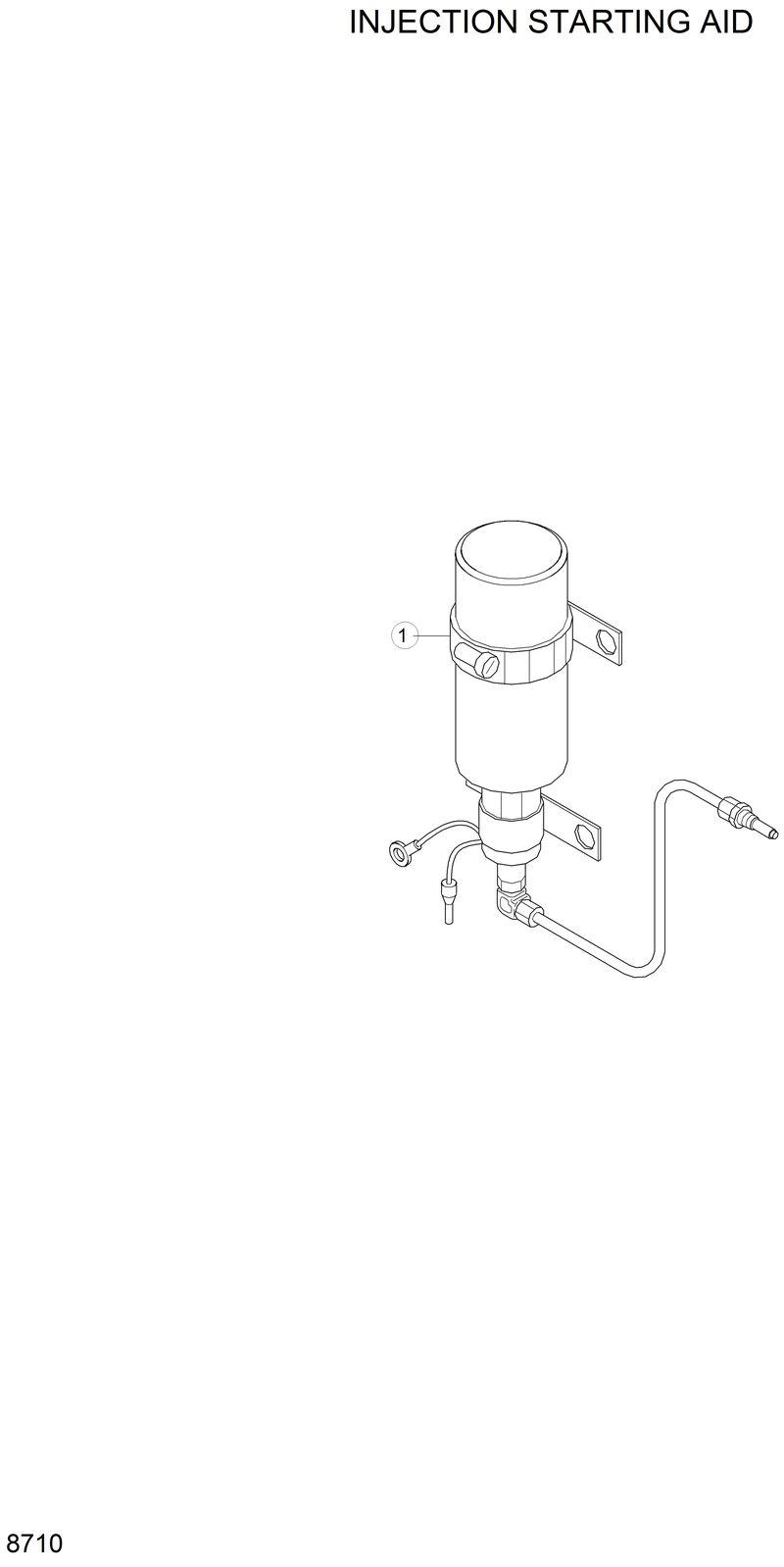 Схема запчастей Hyundai R130LC - INJECTION STARTING AID 