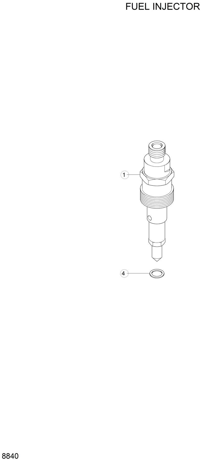 Схема запчастей Hyundai R130LC - FUEL INJECTOR 