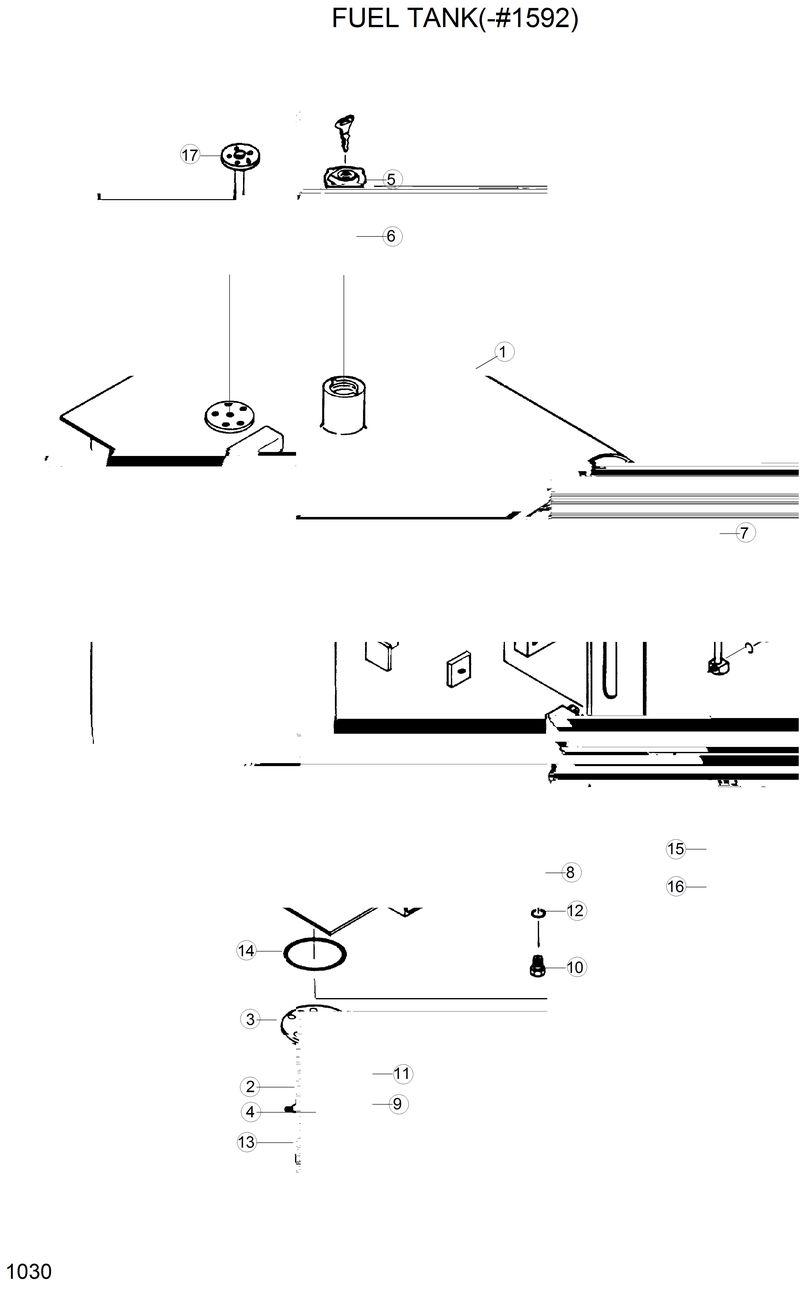 Схема запчастей Hyundai R200LC - FUEL TANK (-#1592) 