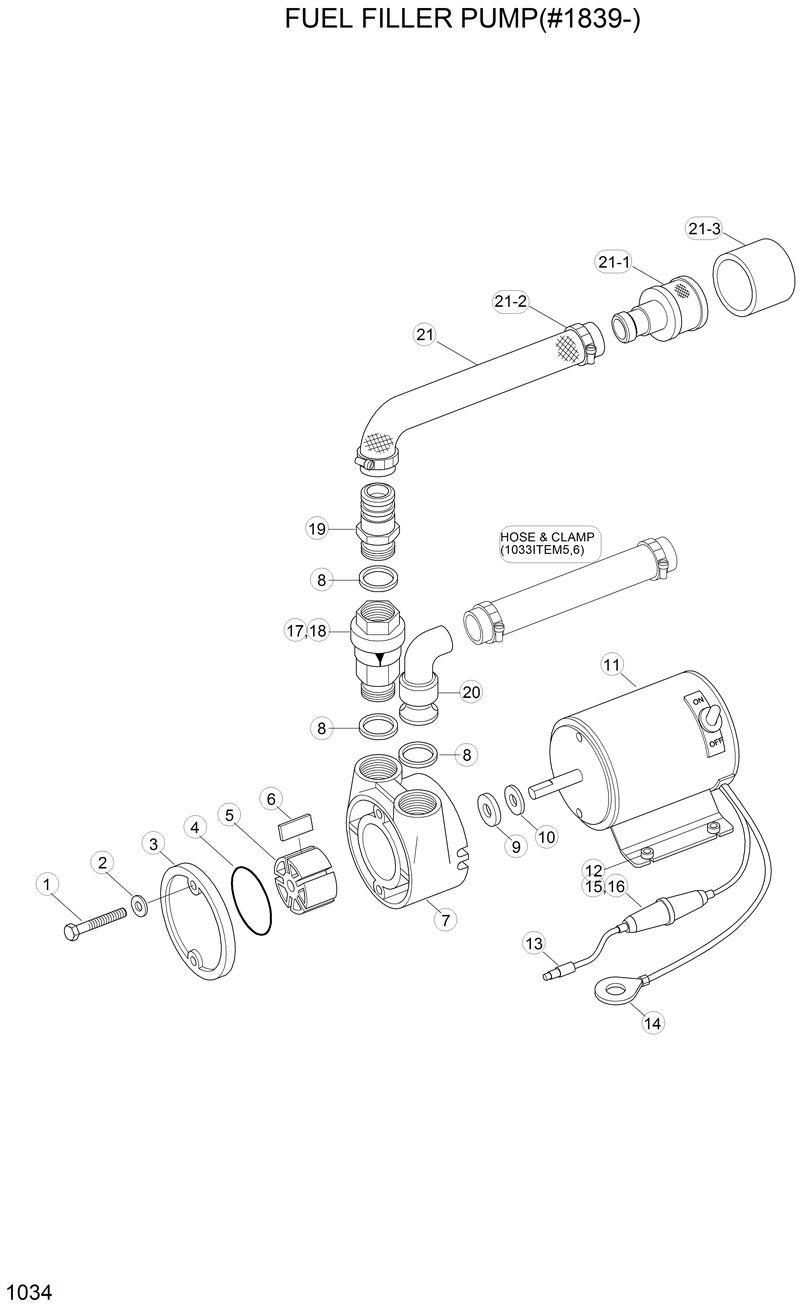 Схема запчастей Hyundai R200LC - FUEL FILLER PUMP(#1839-) 