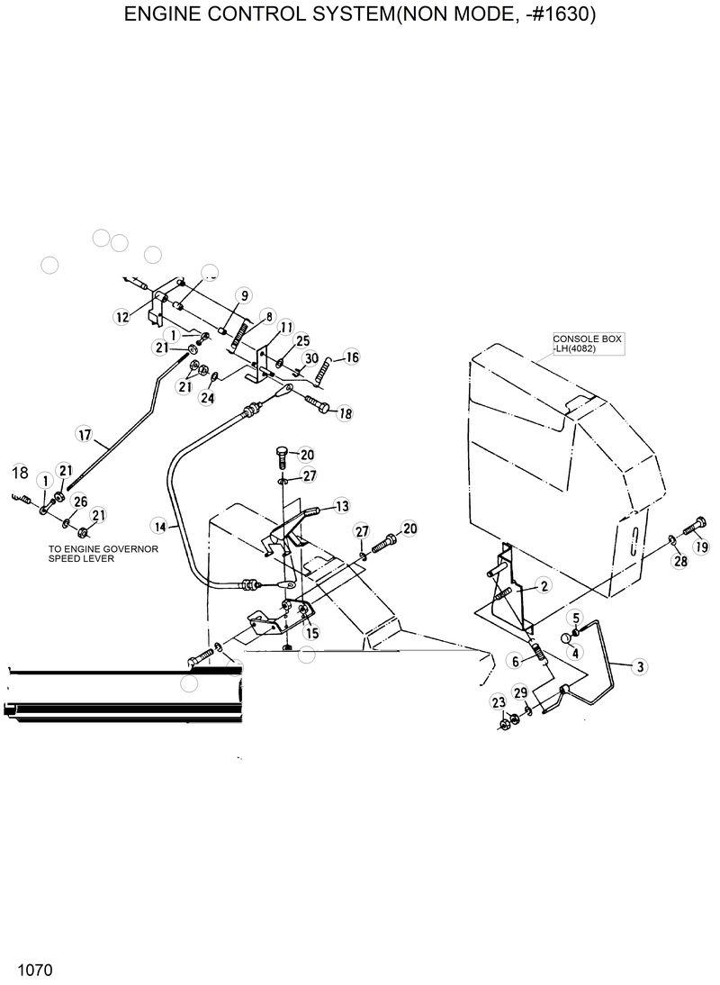 Схема запчастей Hyundai R200LC - ENGINE CONTROL SYSTEM(NON MODE, -#1630) 