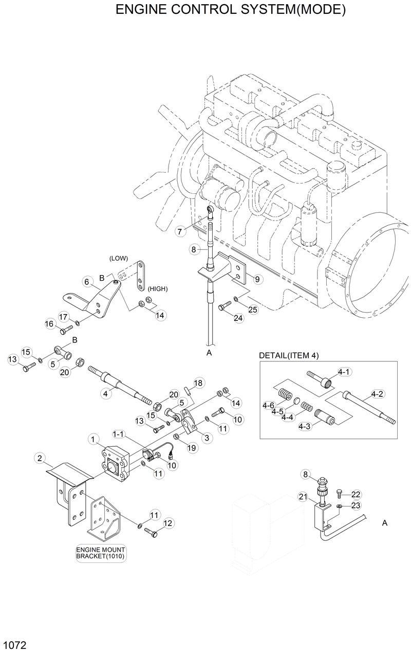 Схема запчастей Hyundai R200LC - ENGINE CONTROL SYSTEM(MODE) 