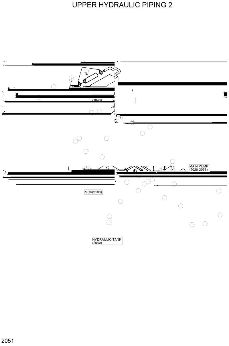 Схема запчастей Hyundai R200LC - UPPER HYDRAULIC PIPING 2 