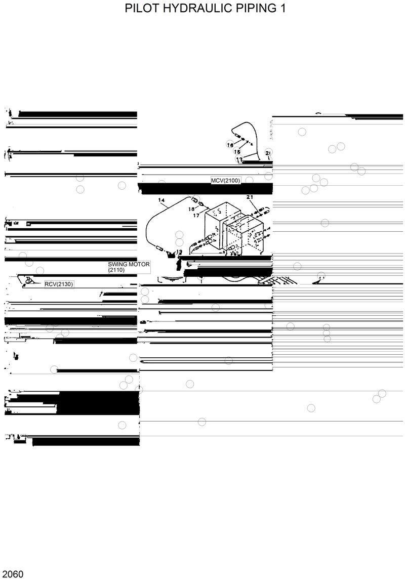 Схема запчастей Hyundai R200LC - PILOT HYDRAULIC PIPING 1 