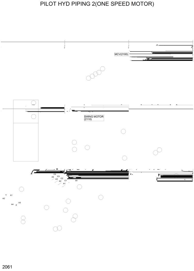 Схема запчастей Hyundai R200LC - PILOT HYD PIPING 2(ONE SPEED MOTOR) 