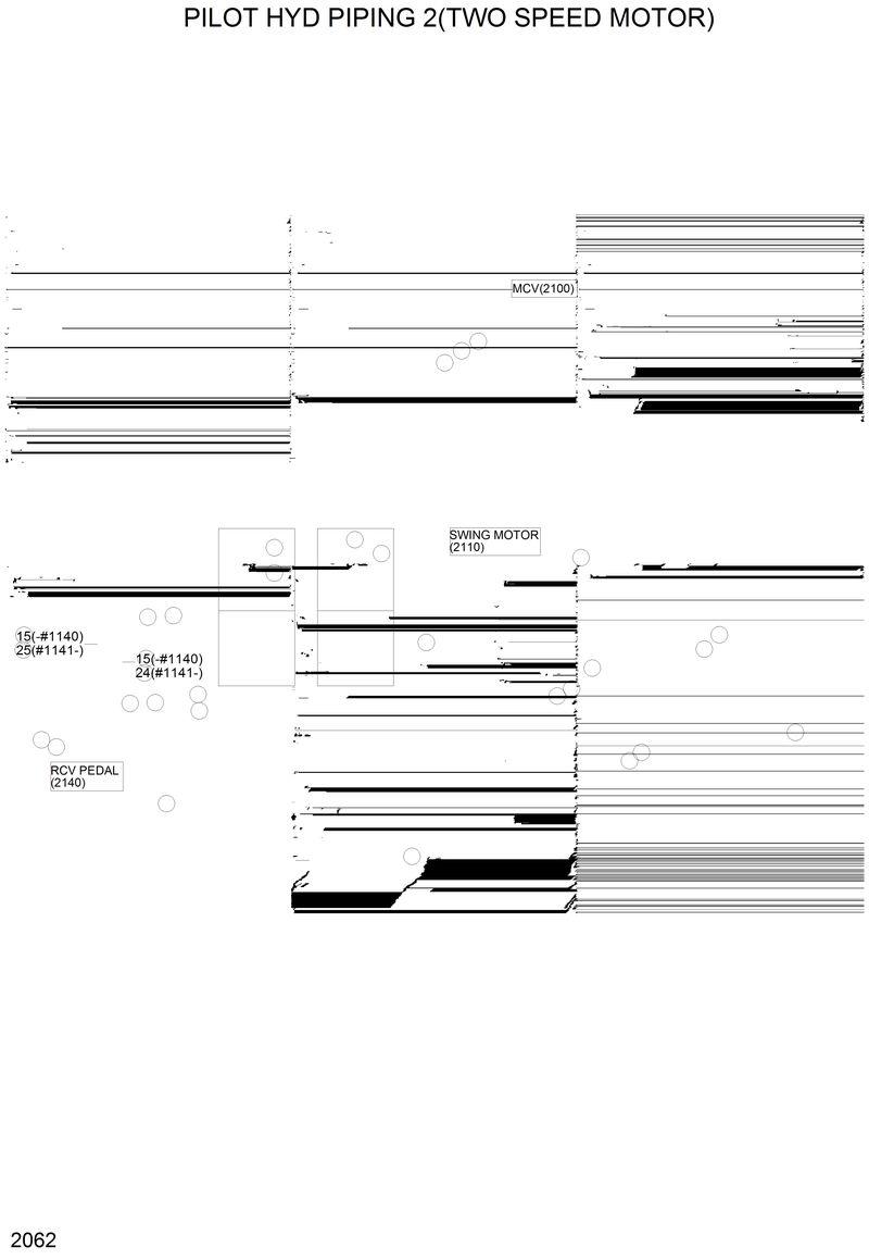 Схема запчастей Hyundai R200LC - PILOT HYD PIPING 2(TWO SPEED MOTOR) 