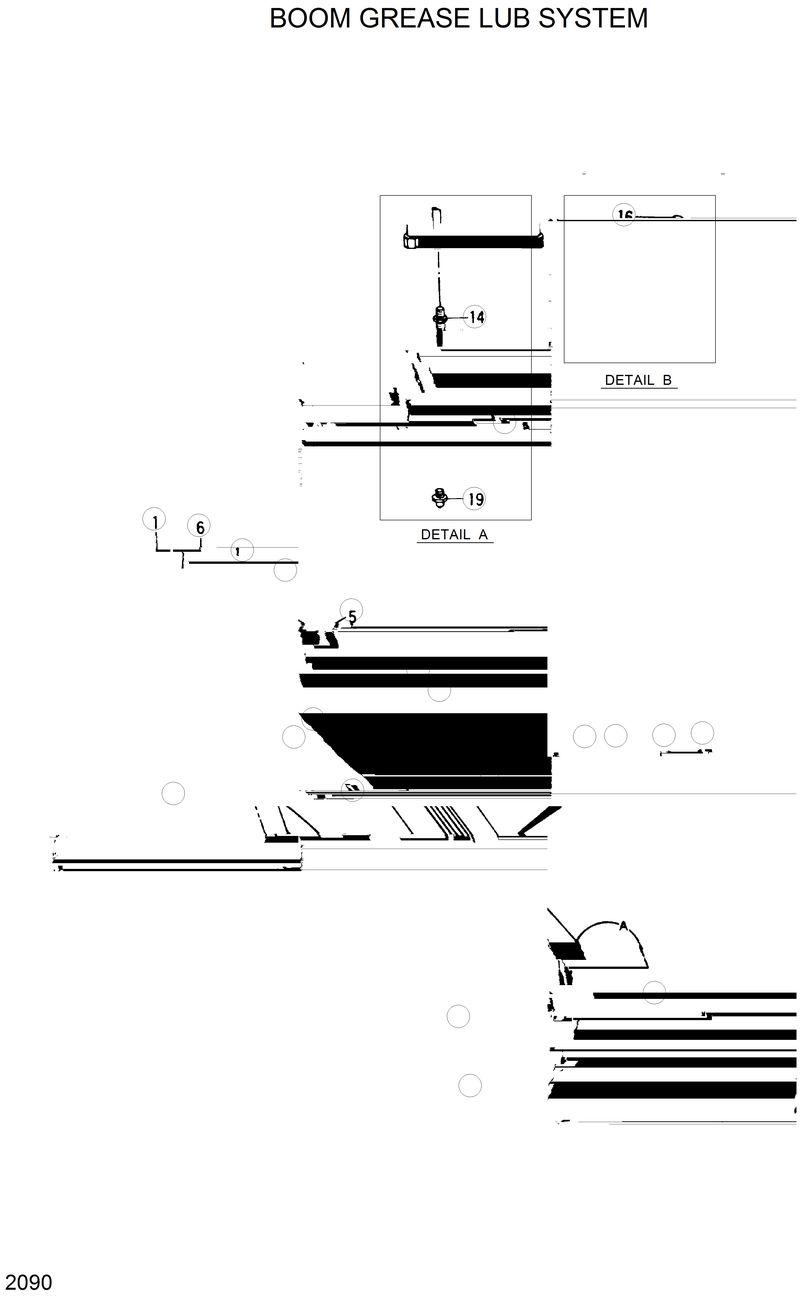 Схема запчастей Hyundai R200LC - BOOM GREASE LUB SYSTEM 