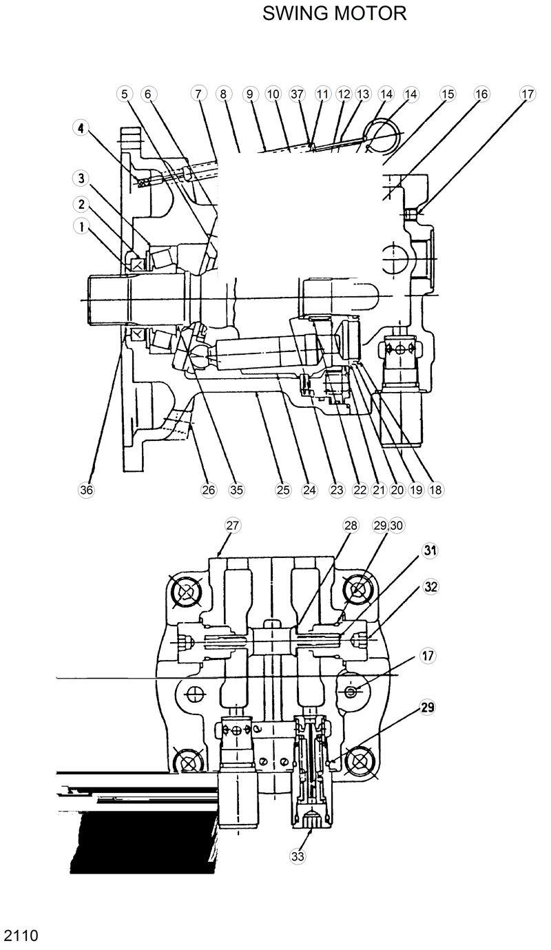 Схема запчастей Hyundai R200LC - SWING MOTOR 