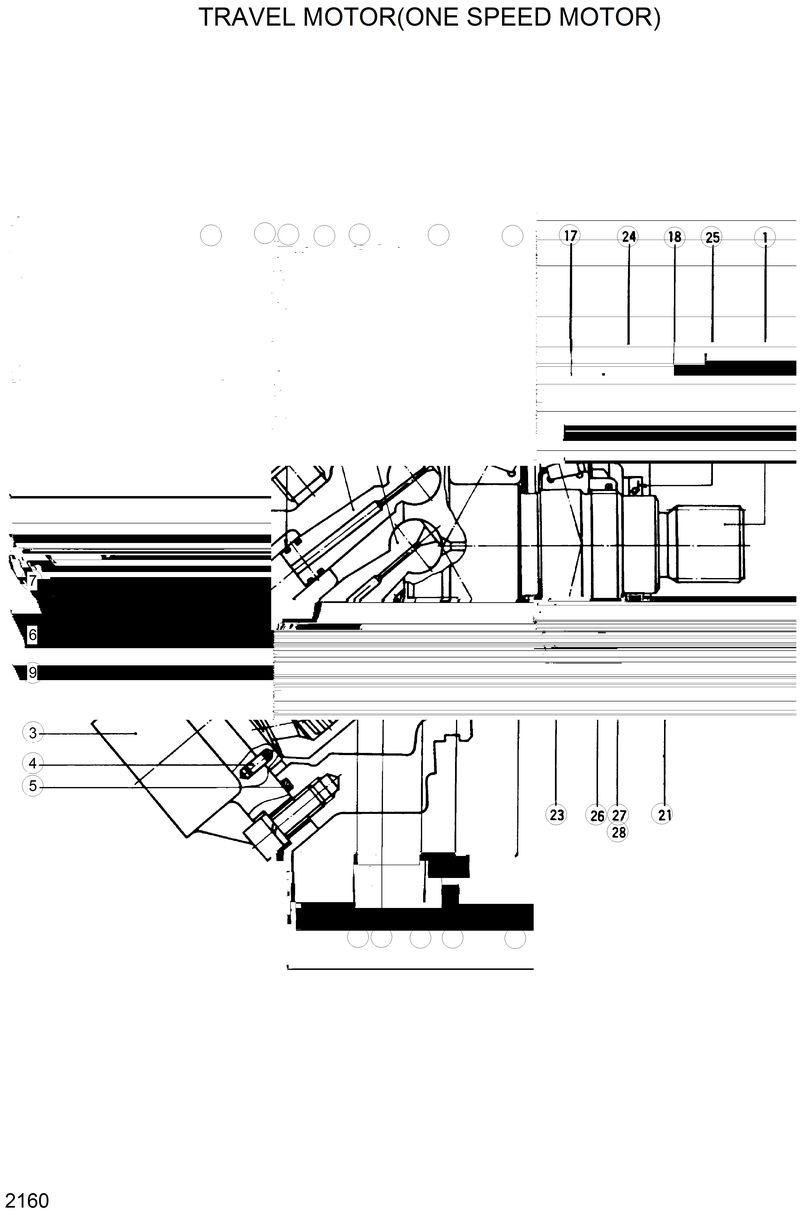 Схема запчастей Hyundai R200LC - TRAVEL MOTOR(ONE SPEED MOTOR) 