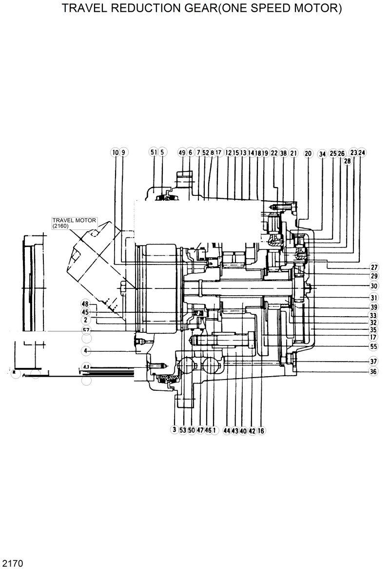 Схема запчастей Hyundai R200LC - TRAVEL REDUCTION GEAR(ONE SPEED MOTOR) 