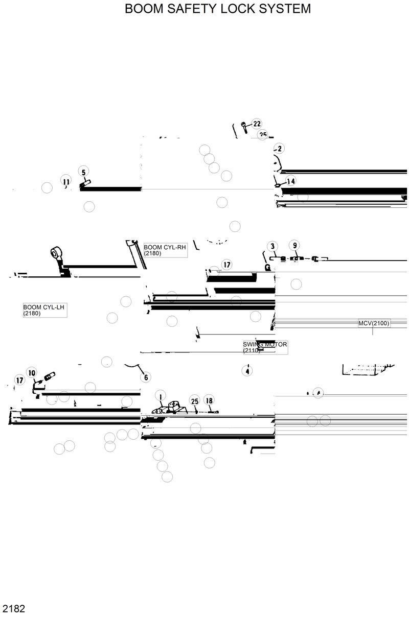 Схема запчастей Hyundai R200LC - BOOM SAFETY LOCK SYSTEM 