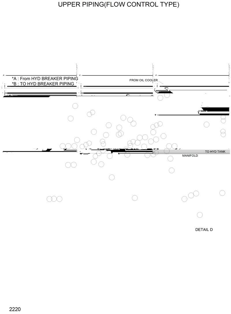 Схема запчастей Hyundai R200LC - UPPER PIPING(FLOW CONTROL TYPE) 