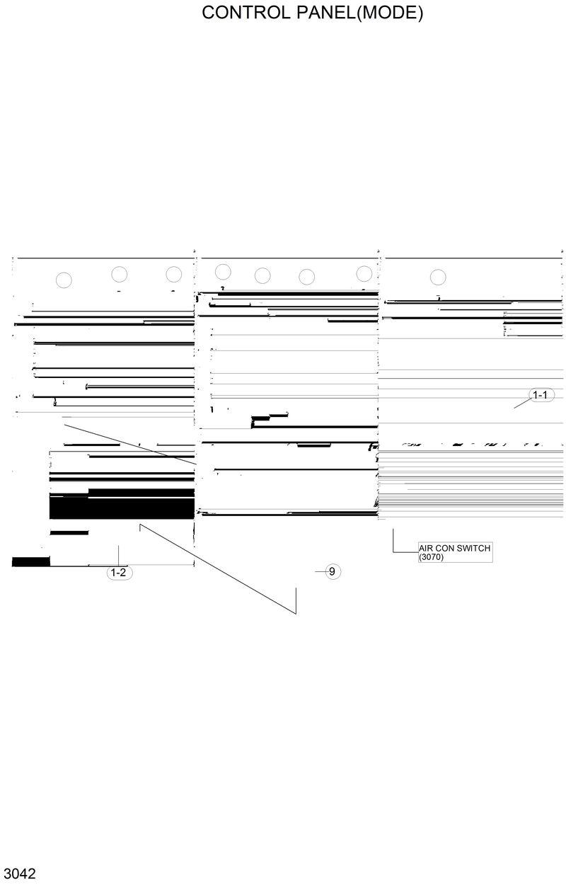 Схема запчастей Hyundai R200LC - CONTROL PANEL(MODE) 