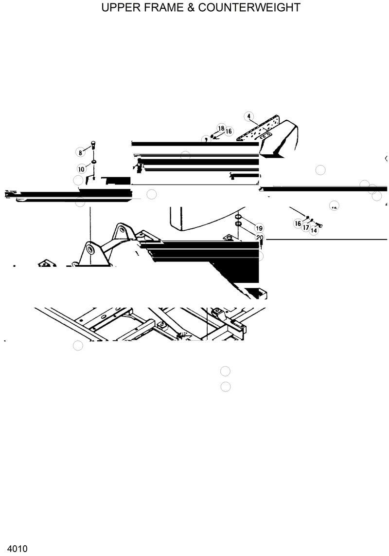 Схема запчастей Hyundai R200LC - UPPER FRAME &amp; COUNTERWEIGHT 