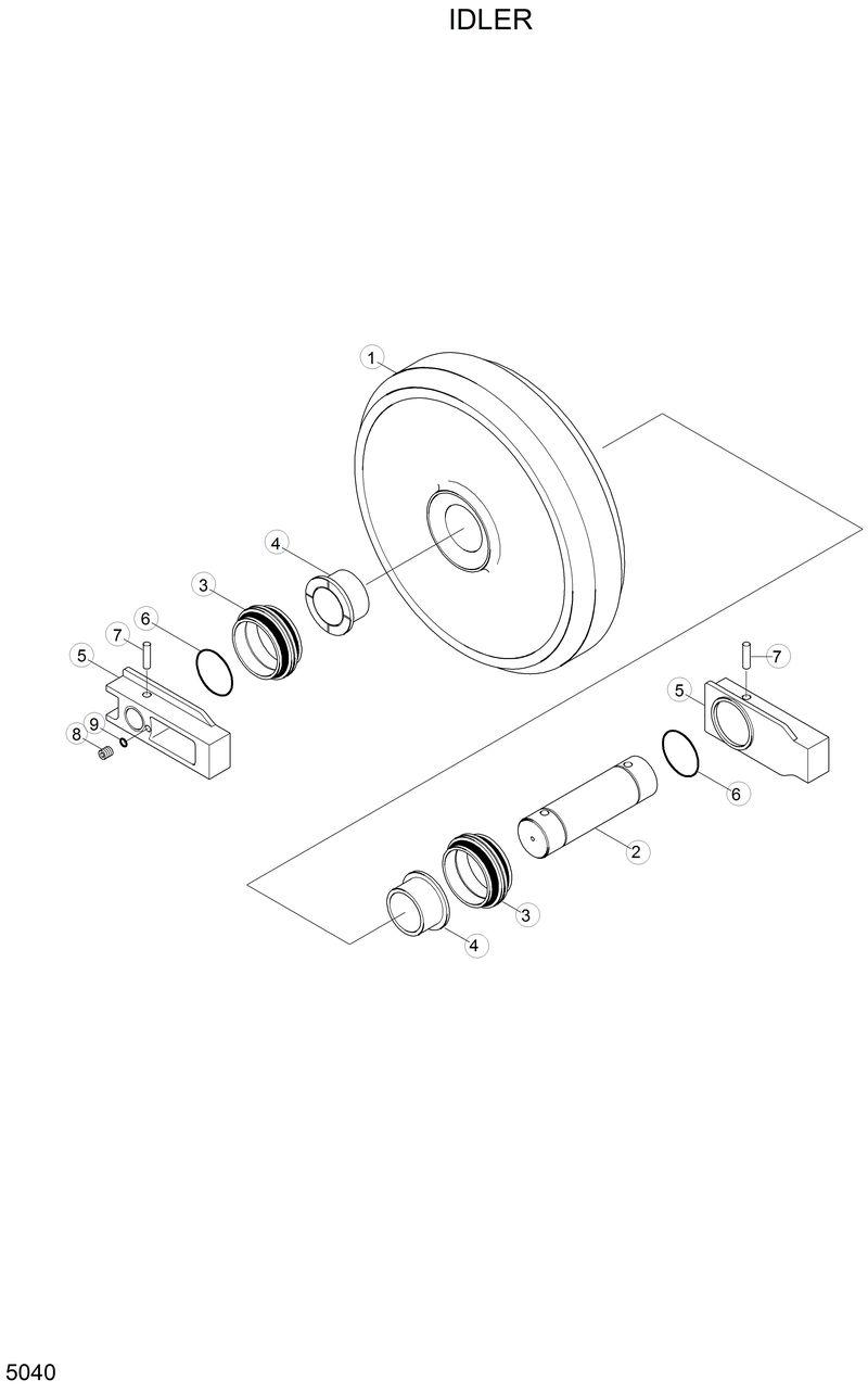 Схема запчастей Hyundai R200LC - IDLER 