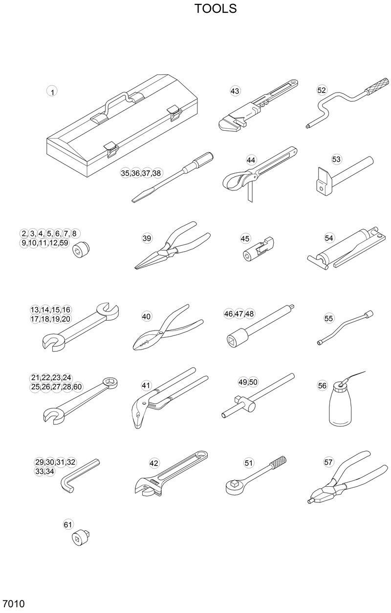 Схема запчастей Hyundai R200LC - TOOLS 