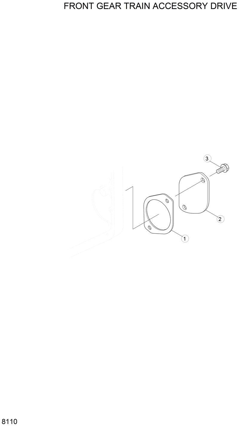 Схема запчастей Hyundai R200LC - FRONT GEAR TRAIN ACCESSORY DRIVE 