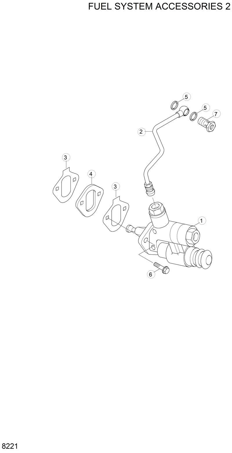 Схема запчастей Hyundai R200LC - FUEL SYSTEM ACCESSORIES 2 