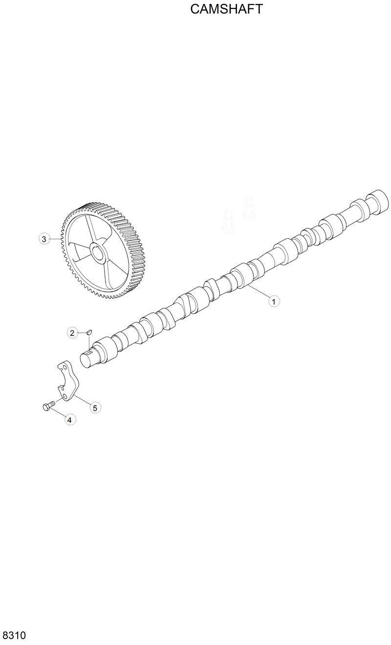 Схема запчастей Hyundai R200LC - CAMSHAFT 