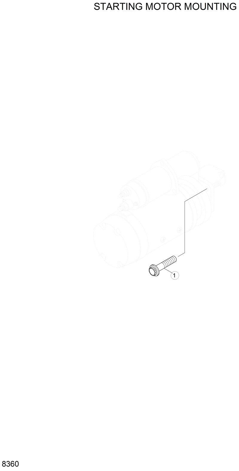 Схема запчастей Hyundai R200LC - STARTING MOTOR MOUNTING 