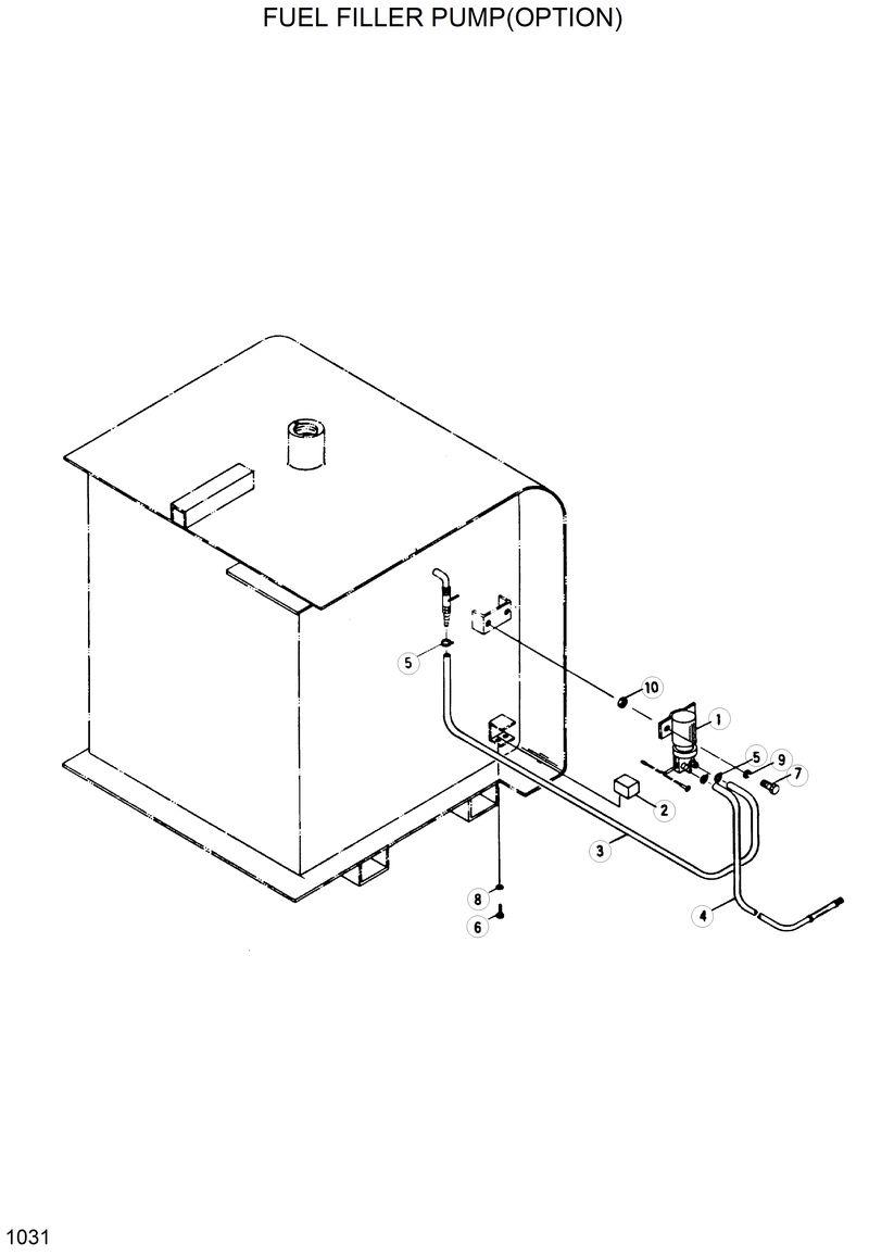 Схема запчастей Hyundai R280LC - FUEL FILLER PUMP(OPTION) 