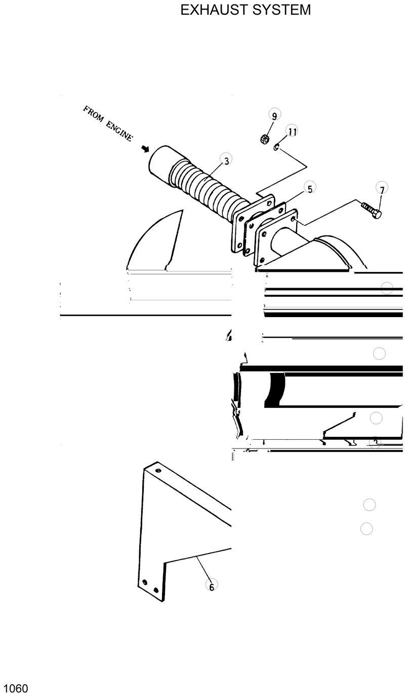 Схема запчастей Hyundai R280LC - EXHAUST SYSTEM 