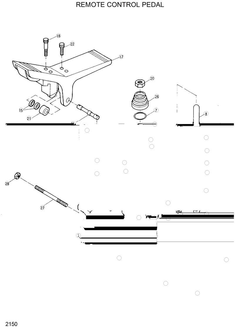 Схема запчастей Hyundai R280LC - REMOTE CONTROL PEDAL 