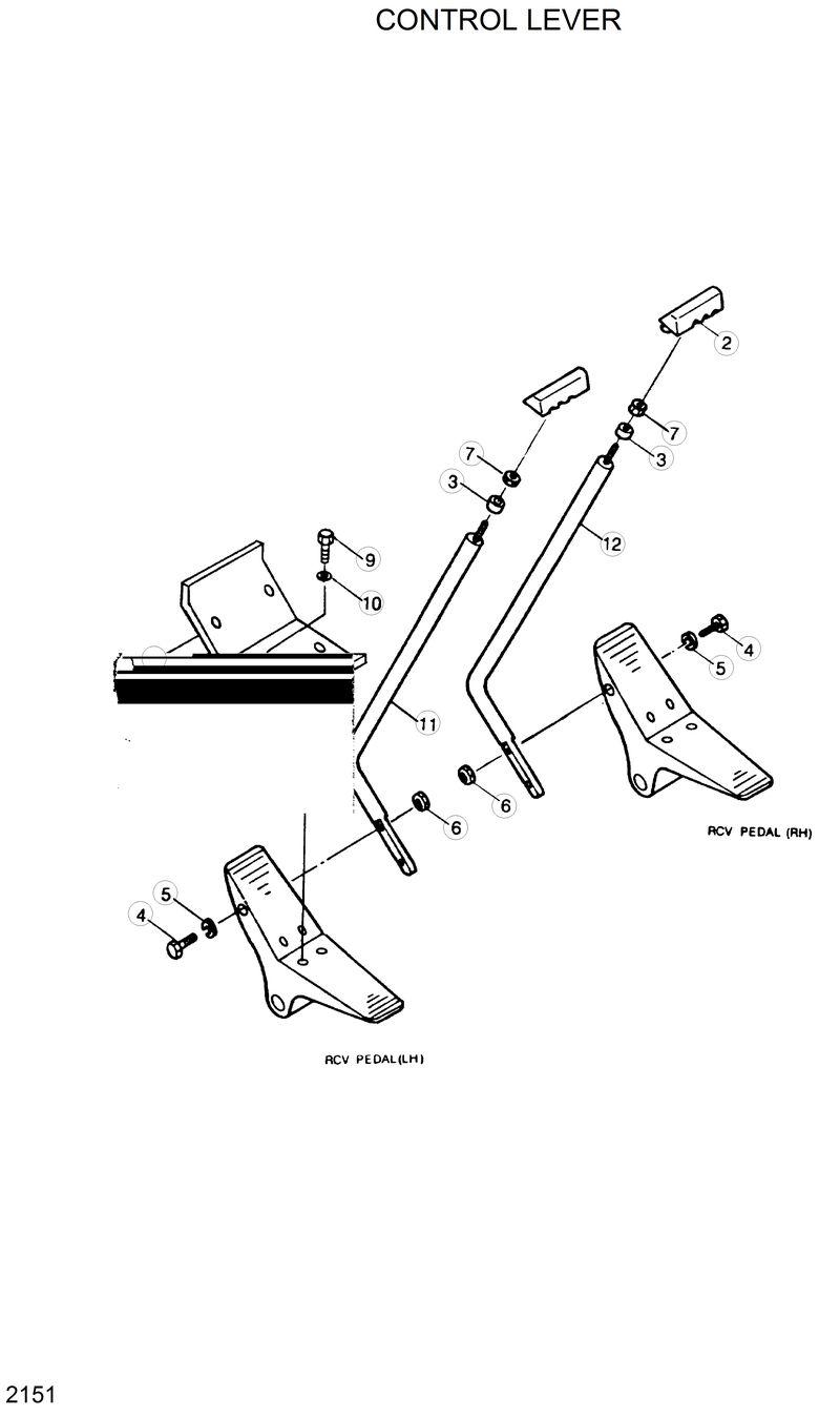 Схема запчастей Hyundai R280LC - CONTROL LEVER 