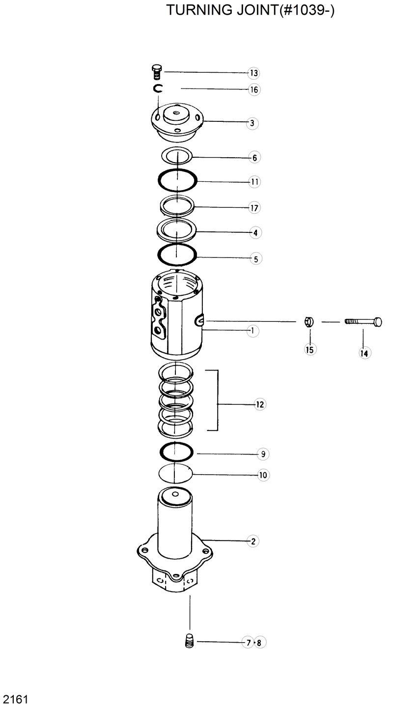 Схема запчастей Hyundai R280LC - TURNING JOINT(#1039-) 