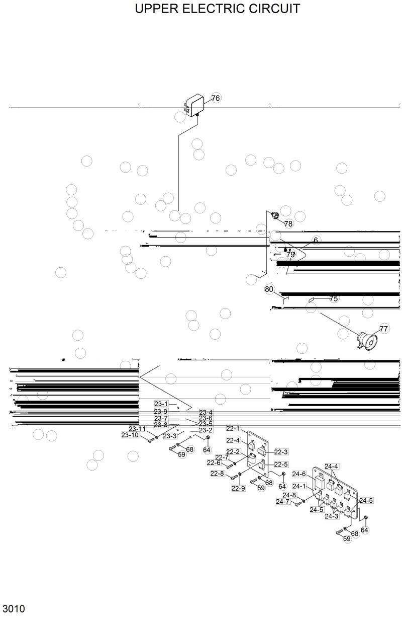 Схема запчастей Hyundai R280LC - UPPER ELECTRIC CIRCUIT 